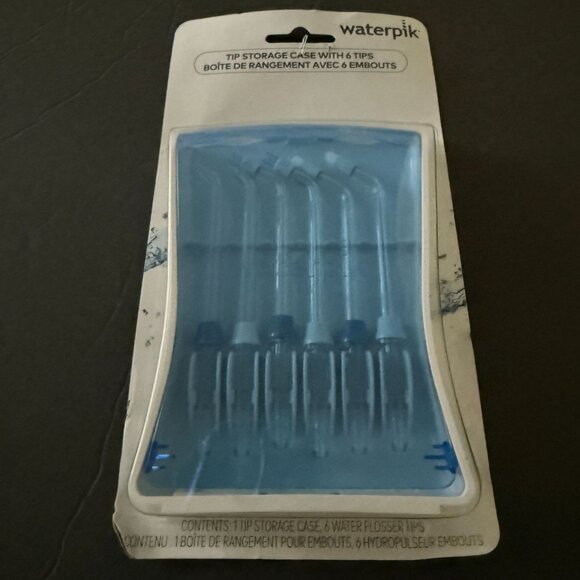 New Original Waterpik Tip Storage Case With 6 Water Flosser Tips - Picture 1 of 8